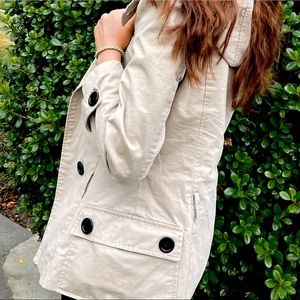 Beige Jacket I’m not sure if it’s authentic or not but it fits like a small